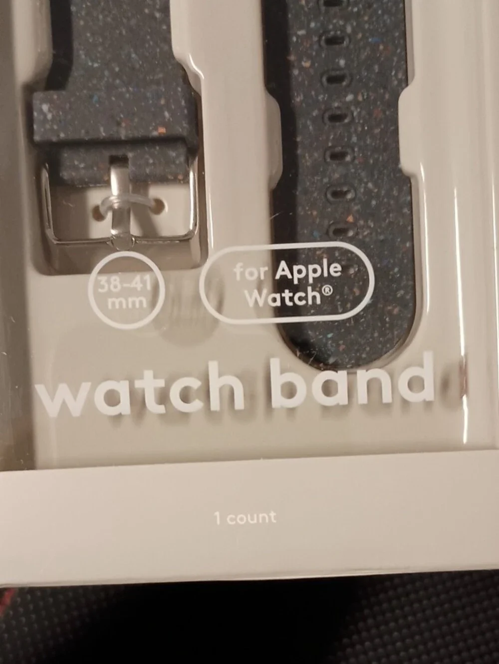heyday Speckled Charcoal Silicone Apple Watch Band